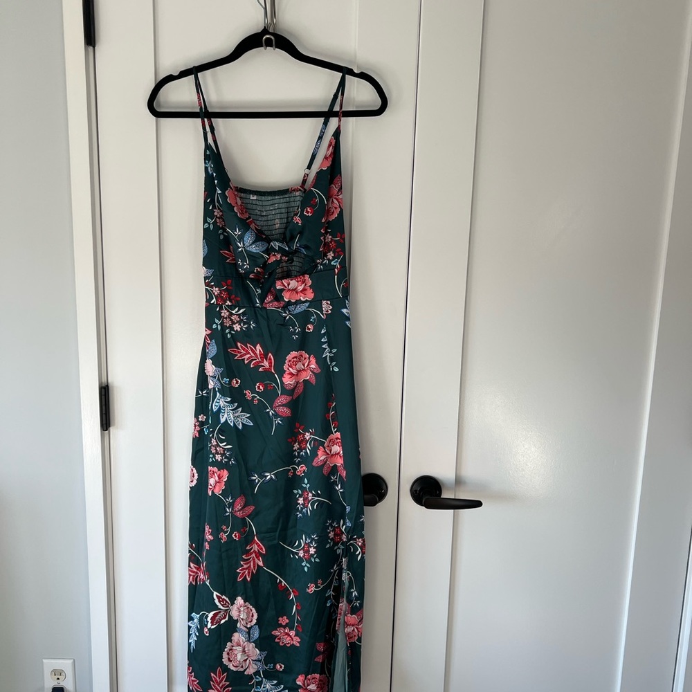 Floral Green Dress